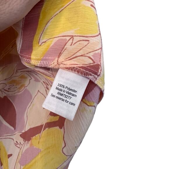 Nine West floral sleeveless front tie blouse size XXL - Picture 4 of 7